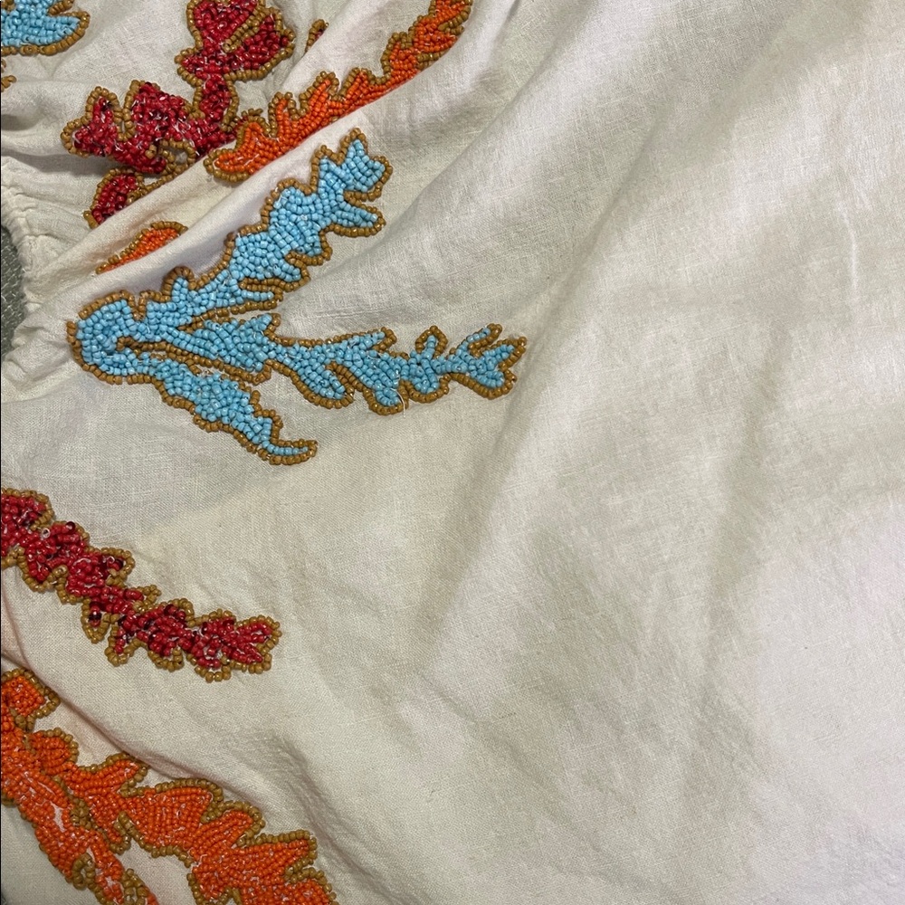 ANTHROPOLOGIE CELANDINE STRAPLESS CUTOUT LINEN DRESS - Picture 5 of 7